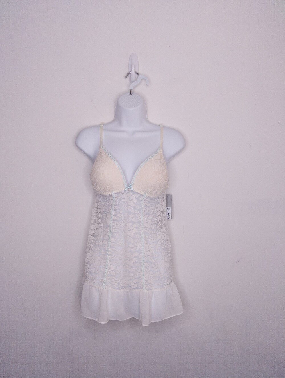 Apt. 9 Babydoll Lingerie 2 Piece Set With Ruffles Women's Size Medium